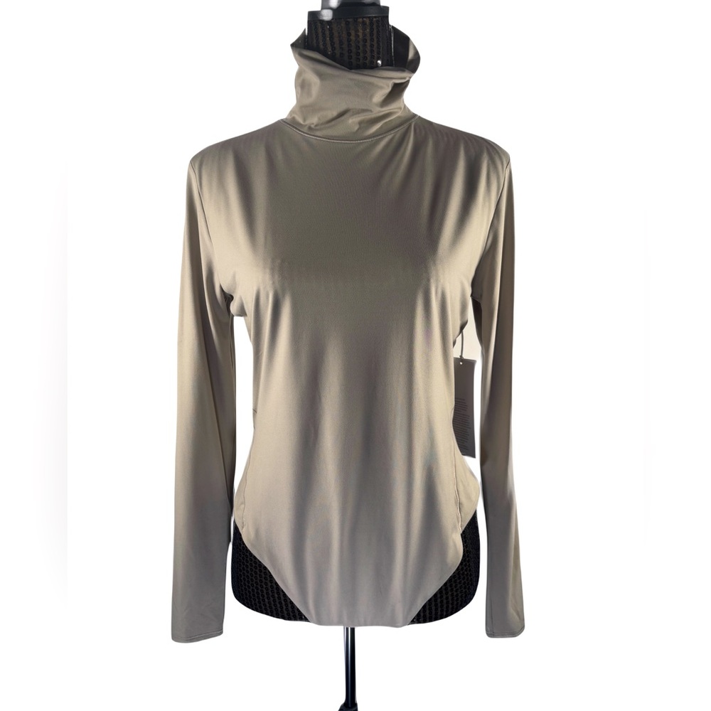 Lululemon Wundermost Ultra-Soft Nulu Turtleneck Bodysuit Riverstone XL NWT